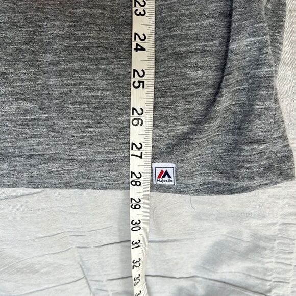 Majestic Dolphins Heathered Long Sleeve Baseball Tee Shirt Gray Size Large - Picture 7 of 8